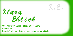 klara ehlich business card